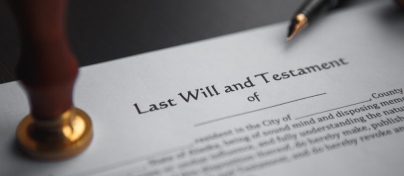 Last,Will,And,Testament,With,Wooden,Judge,Gavel;,Document,Is